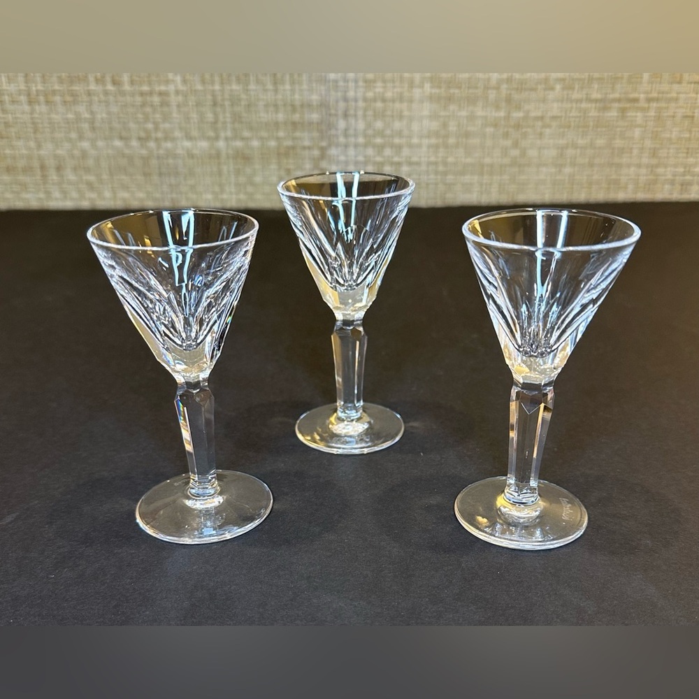 🌟2xHP🌟1958-2017 Set of 3 Waterford Crystal of Ireland Cordials Lead Crystal